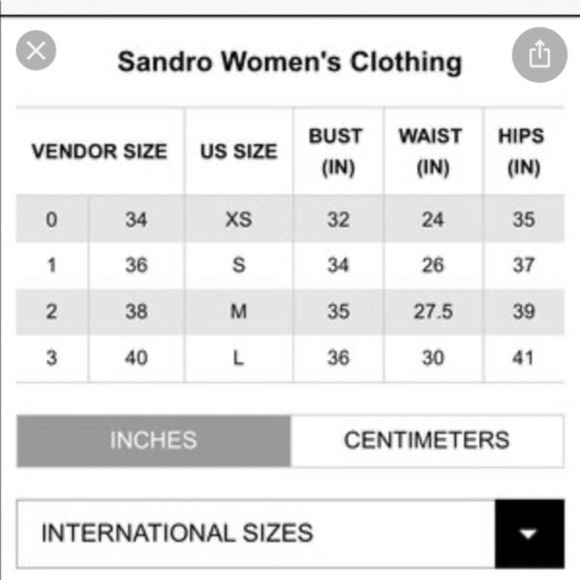 Sandro blue striped button down long sleeve blouse size 3 - Picture 9 of 9